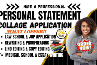 proofread, edit personal statement, law college application essay medical school