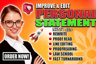 proofread, edit your personal statement, law, college application essay and more