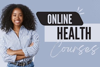 create online course content on health course wellness fitness self care yoga