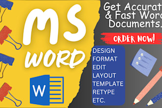 design professional ms word documents