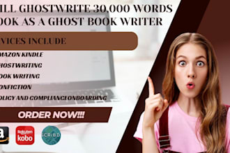 ghostwrite 30,000 words ebook as a ghost book writer