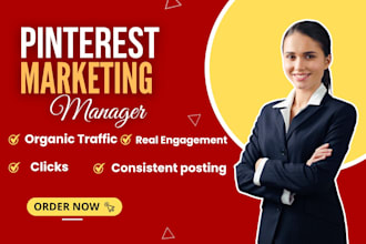 be your professional pinterest marketing manager to boost website traffic