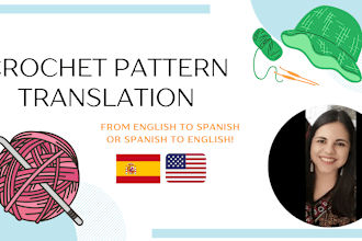 translate any crochet pattern from english to spanish and vice versa