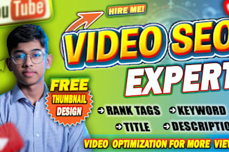 do youtube channel SEO and video optimization for ranking