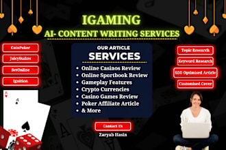 write SEO optimised igaming ai article for igaming website