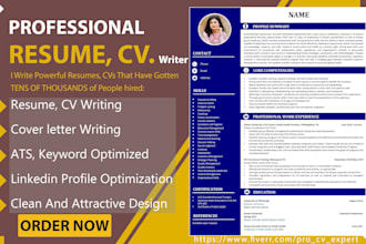 write and upgrade your resume, cover letter and linkedin profile