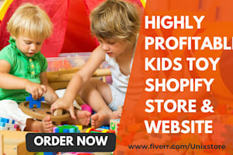 design kids toy daycare website baby products kids  clothing baby shopify store