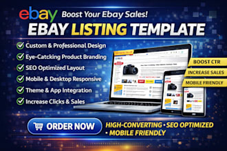 design mobile responsive and SEO optimized ebay listing template