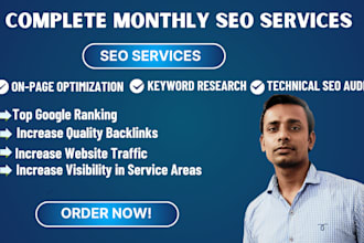 do complete monthly website SEO for google 1st page ranking