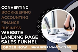 design bookkeeping website accounting finance website business website funnel