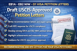 draft uscis approved eb1a eb2 niw o1 petition letters
