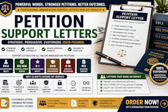 draft uscis approved eb1a, eb2 niw o1 petition letters