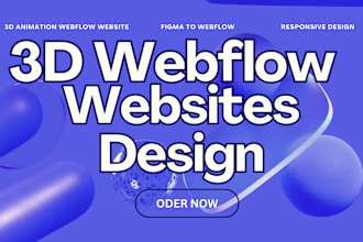build 3d webflow website, webflow 3d website design figma to webflow website