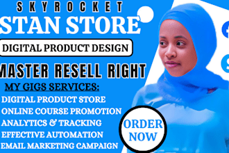 do stan store marketing, master resell right promotion, digital product store
