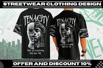 create urban artsy edgy streetwear for clothing design