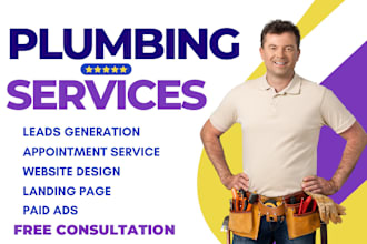 set up facebook ads to generate plumber leads, design plumbing website funnel