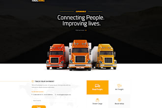 build cargo website, logistic website, trucking website on wordpress