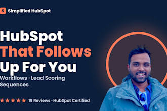 build hubspot workflows, lead scoring and sales sequences that follow up
