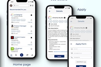 develop job portal app, job board app, recruitment app, job hunting app