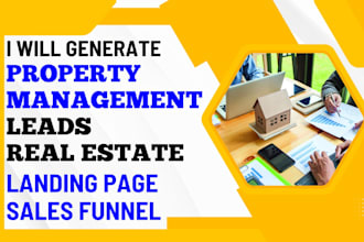 generate property management real estate short term leads meta ads landing page