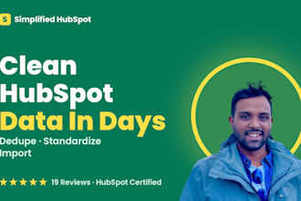 clean, dedupe and import your hubspot contacts, companies and deals