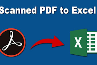 convert PDF to excel scan pages to excel, google sheet quick delivery