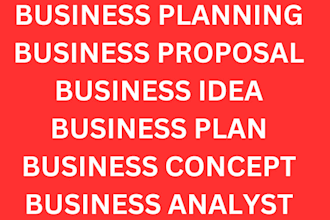 researched properly drafted business proposal and business plan for startup