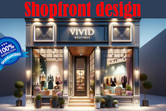 create retail shop interior, shop front, store deign