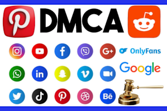 send dmca takedown notice to google,reddit,facebook,telegram, instagram,website