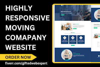design moving company movers logistics shipping towing trucking freight website