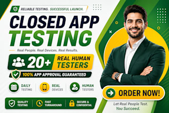 provide 12 testers for google play closed testing for 14 days 12 app tester