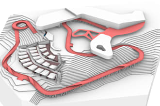 model complex architecture, product geometery in rhino 3d, render ready