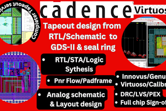 do  analog digital and  mixed signal tapeout on cadence virtuoso