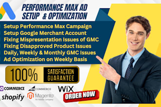 setup and optimize performance max ad for shopify or woocommerce
