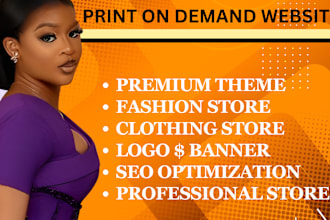 design or redesign your shopify store etsy store  ecwid  for print on demand