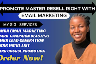 promote master resell right courses with email marketing, campaign, sales funnel