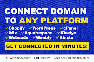 connect domain to any website, wordpress, wix, shopify