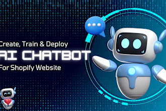 create, train and integrate ai chatbot into shopify website