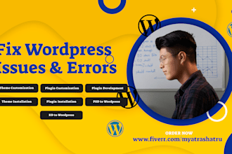 fix your wordpress website error, issue or bug with in a day
