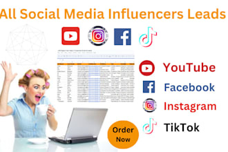 find the best instagram, youtube, and tiktok influencer email lists
