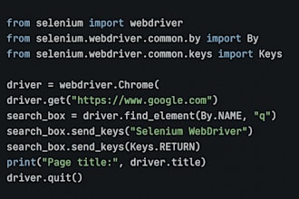 create selenium scripts for test automation
