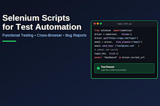 create selenium scripts for test automation