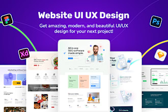 do website UI UX design, figma landing page UI UX design, figma design website
