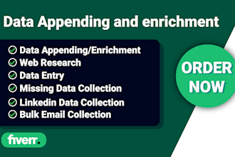 provide data enrichment and data entry services
