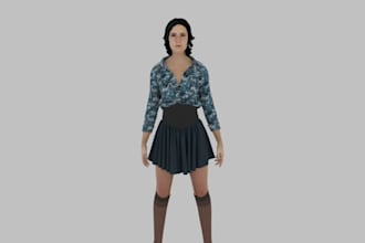 do realistic 3d character, non human creature,rig3d for ue5, stylized nsf model