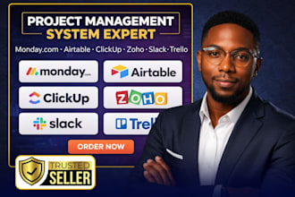 setup project management and automation in monday crm, trello, airtable, notion