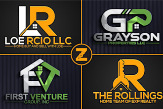 design real estate, realtor, property, business logo