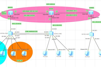do network design cisco packet tracer and huawei ensp