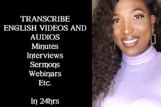 transcribe up to 60 minutes of audio and video in 24 hours