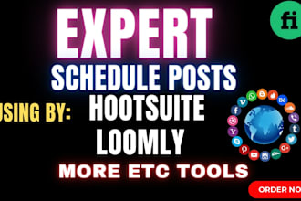 schedule post via loomly, hootsuite, buffer, metricool etc